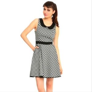 Orphan Black Black and White Gingham and Guns Rockabilly Dress Size XL